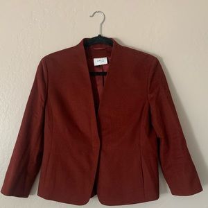 AKRIS Punto burnt orange wool/angora blend blazer